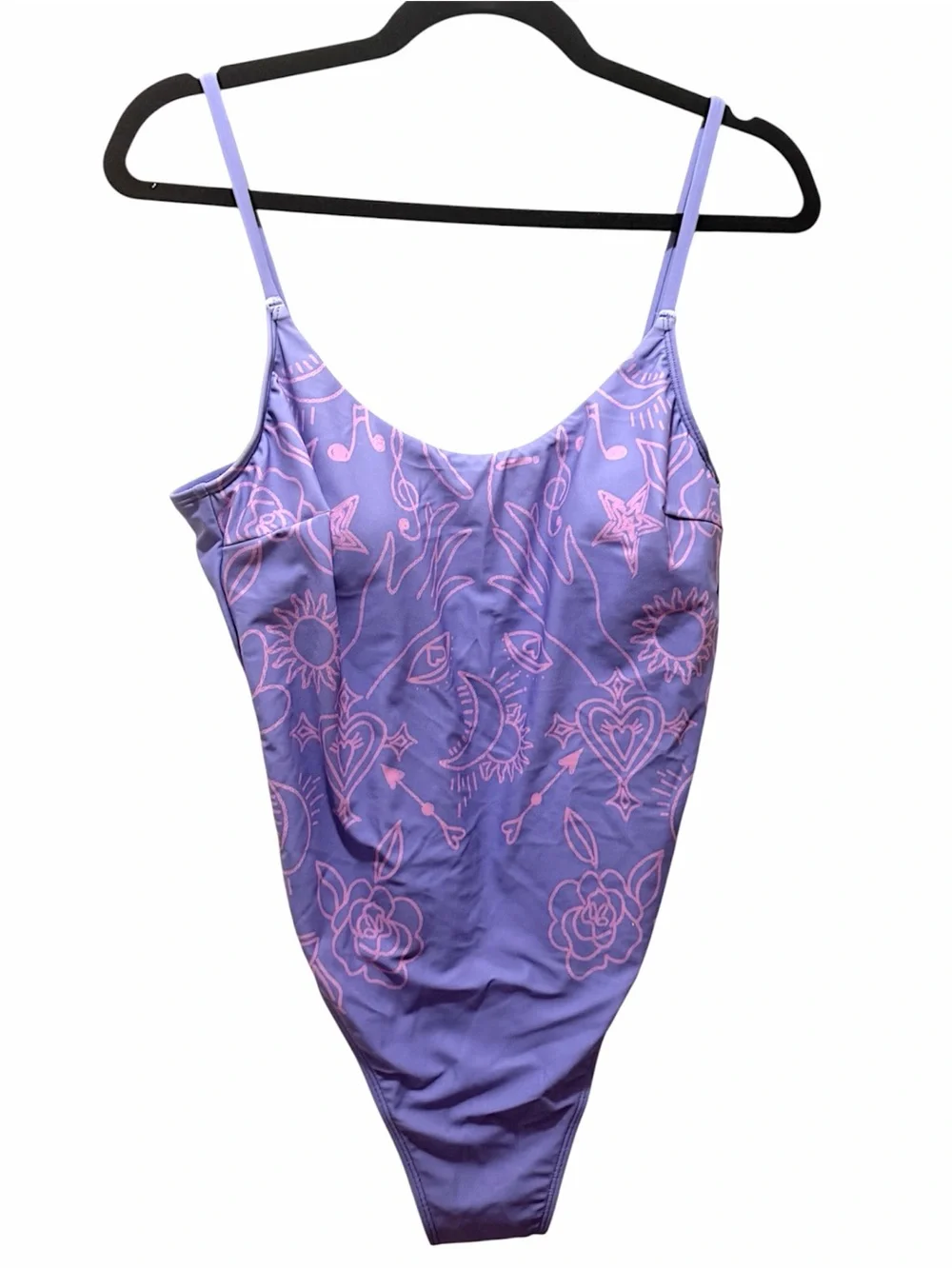 Cupshe Mystic Sun Purple & pink One-Piece Swimsuit Size M NWT - Picture 3 of 12